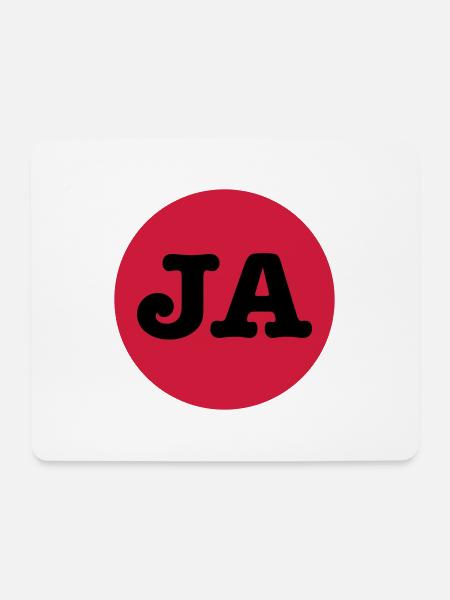 JA - für JA-Sager - Mousepad (Querformat) - Weiß