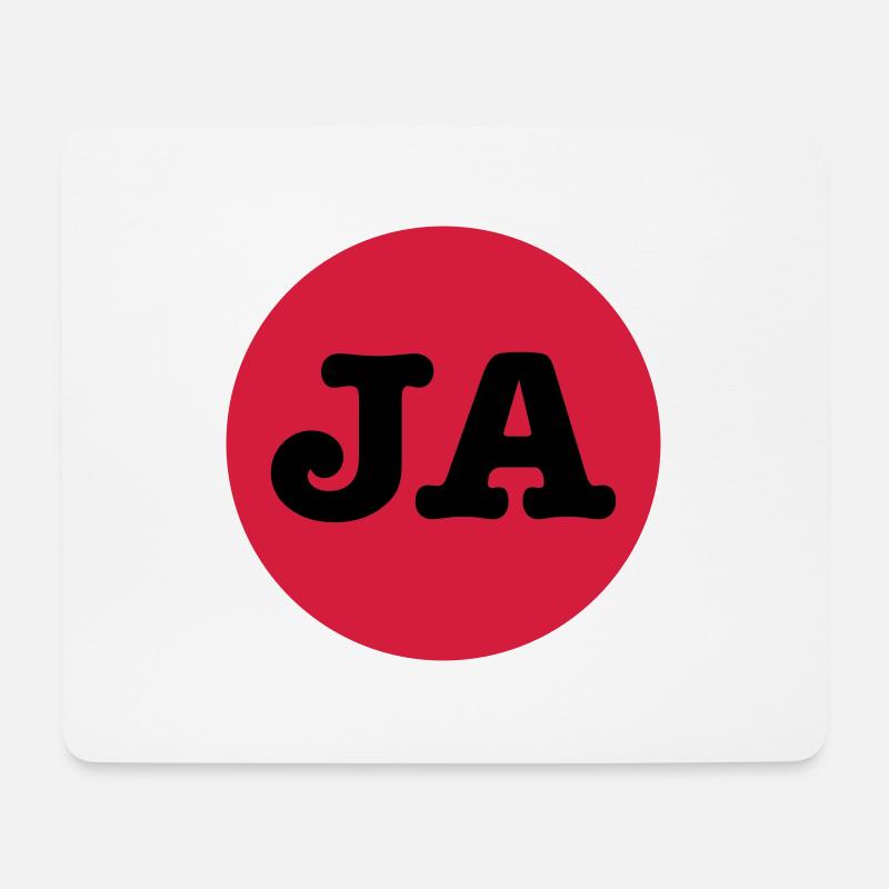 JA - für JA-Sager - Mousepad (Querformat) - Weiß