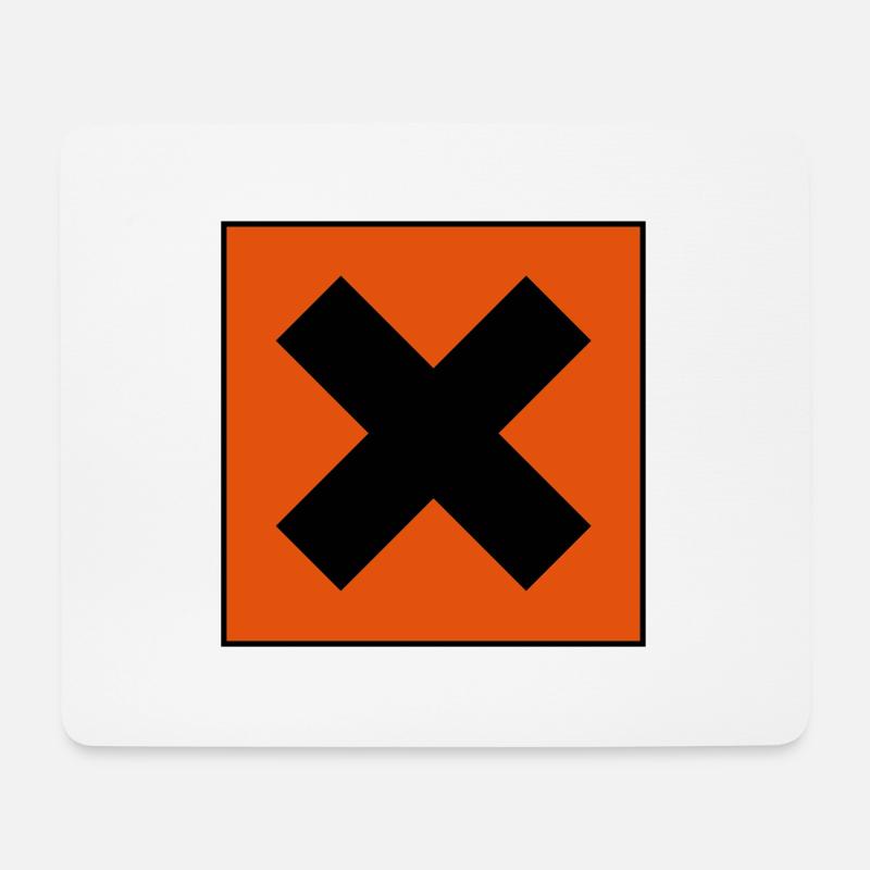reizend gefahrensymbol - Mousepad (Querformat) - Weiß