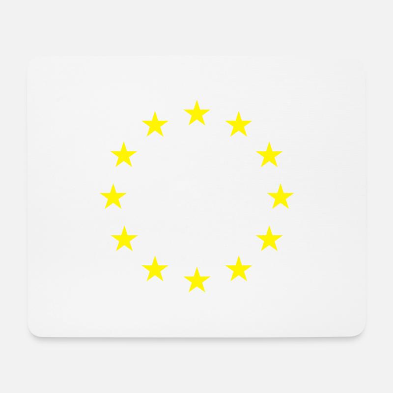 europe stars - Mousepad (Querformat) - Weiß