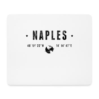 Naples Coordonnées Géographiques Stylisées - Tapis de souris (format paysage) - blanc - Devant