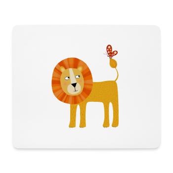 Lion - Mouse Pad (horizontal) - white - Front