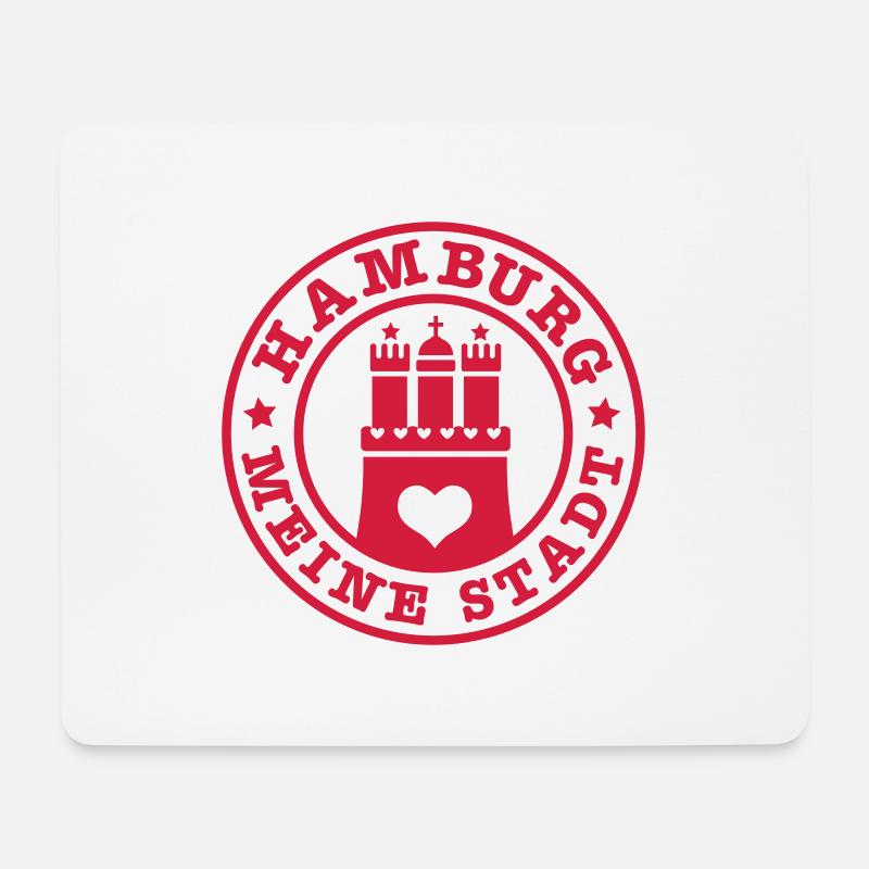 HAMBURG MEINE STADT Wappen 1c - Mousepad (Querformat) - Weiß