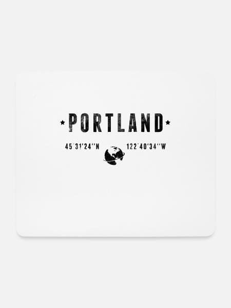 Portland - Mousepad (Querformat) - Weiß