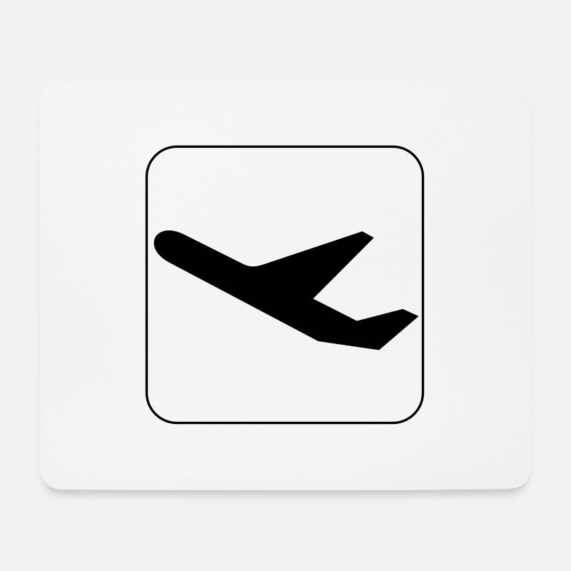 Symbol Abflug - Start - Departure - Mousepad (Querformat) - Weiß