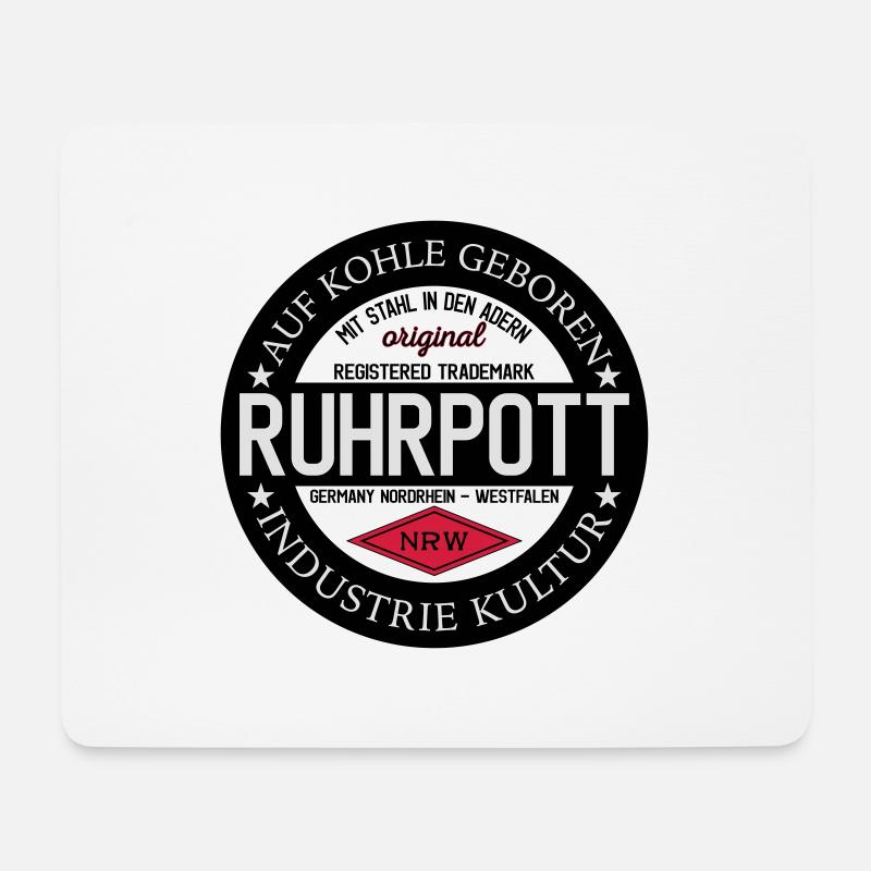 Logo Ruhrpott - Mousepad (Querformat) - Weiß