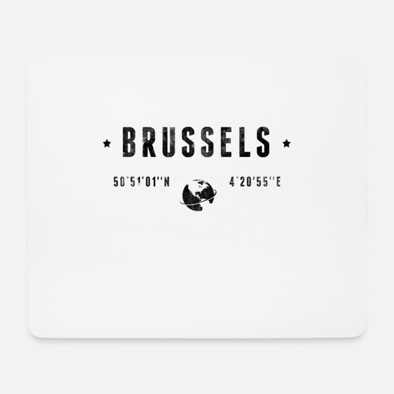 Brussels - Mouse Pad (horizontal) - white