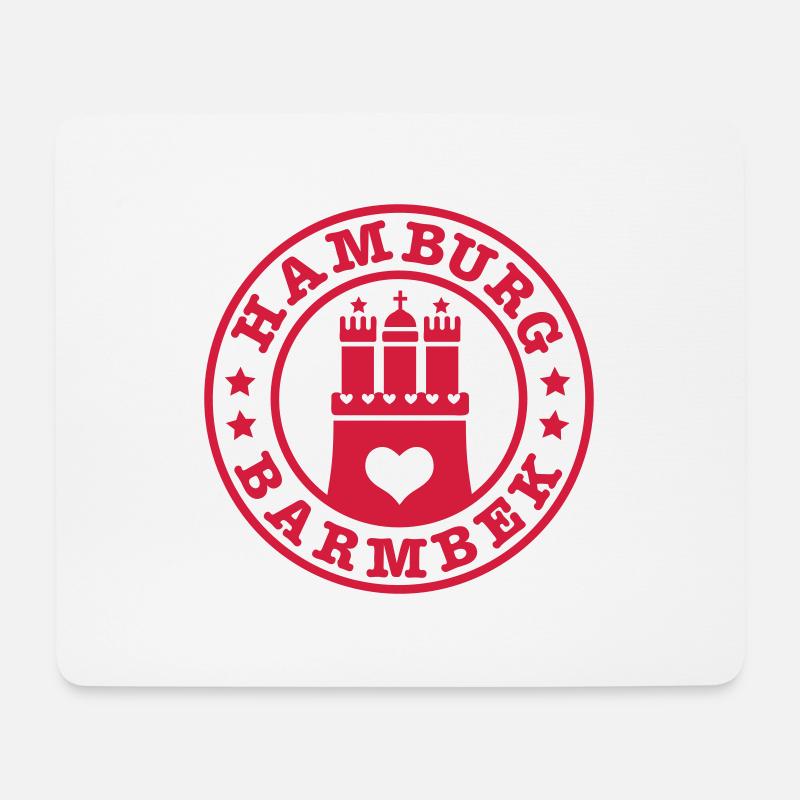 Hamburg Stadtteil Barmbek 1c - Mousepad (Querformat) - Weiß