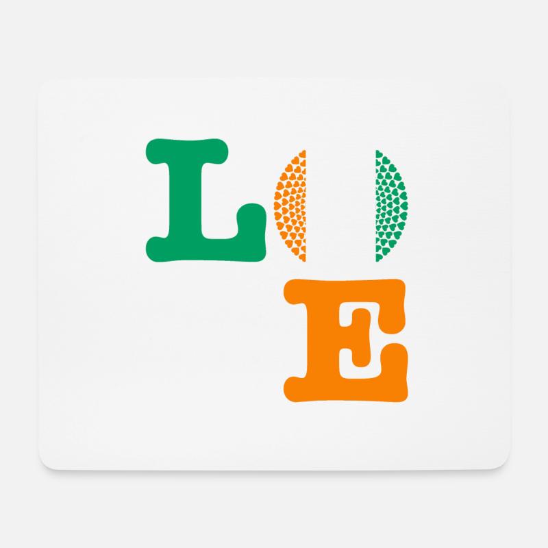 IVORY COAST heart - Mouse Pad (horizontal) - white