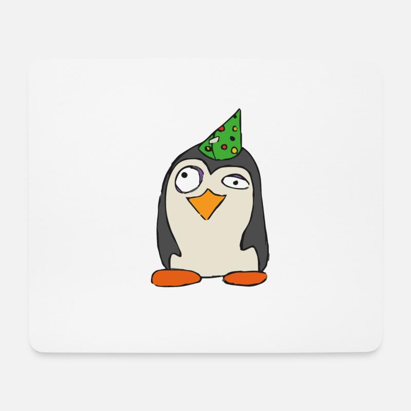 Party Pinguin Einhorn - Mousepad (Querformat) - Weiß
