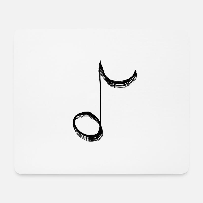 Musical note - Mouse Pad (horizontal) - white