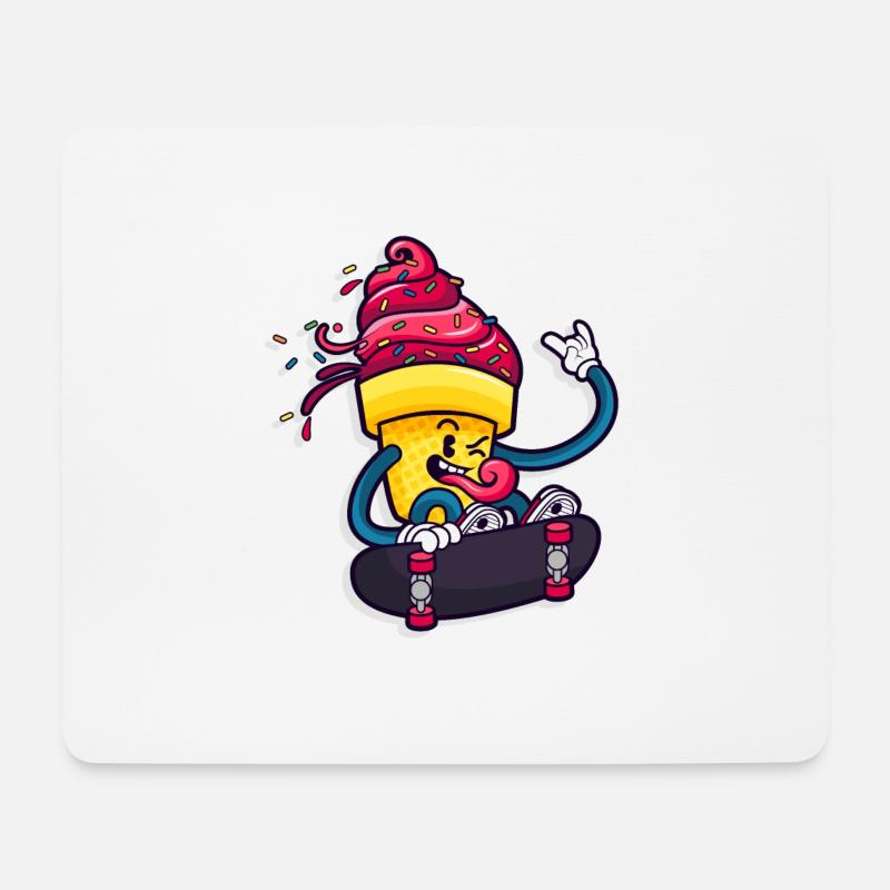 Schlittschuh - Mousepad (Querformat) - Weiß