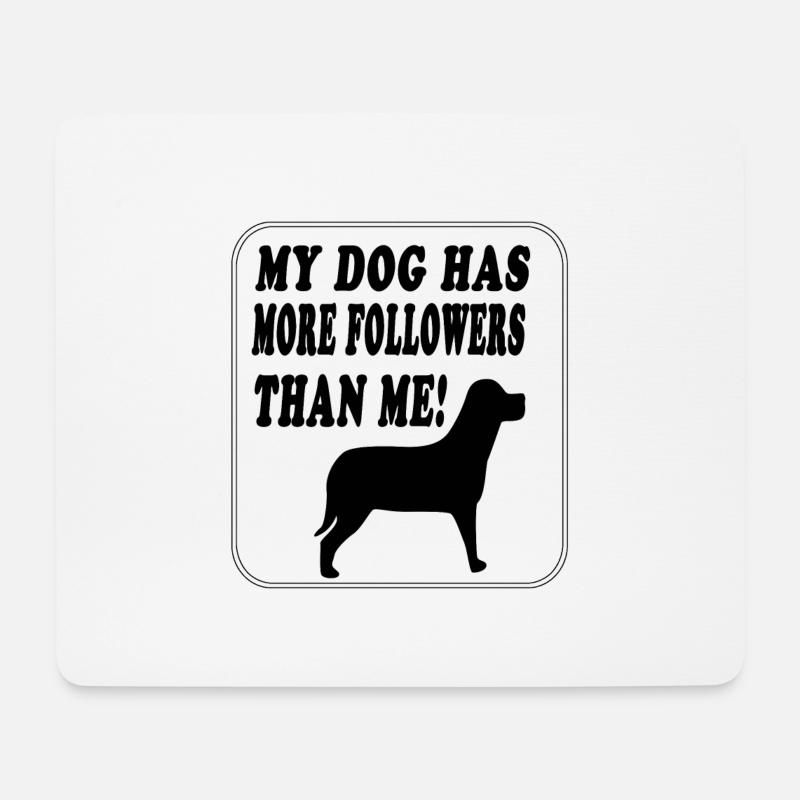 DOG FOLLOWERS - Mousepad (Querformat) - Weiß