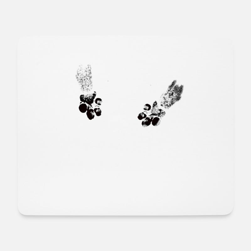 Hundeliebe Tierpfote - Mousepad (Querformat) - Weiß
