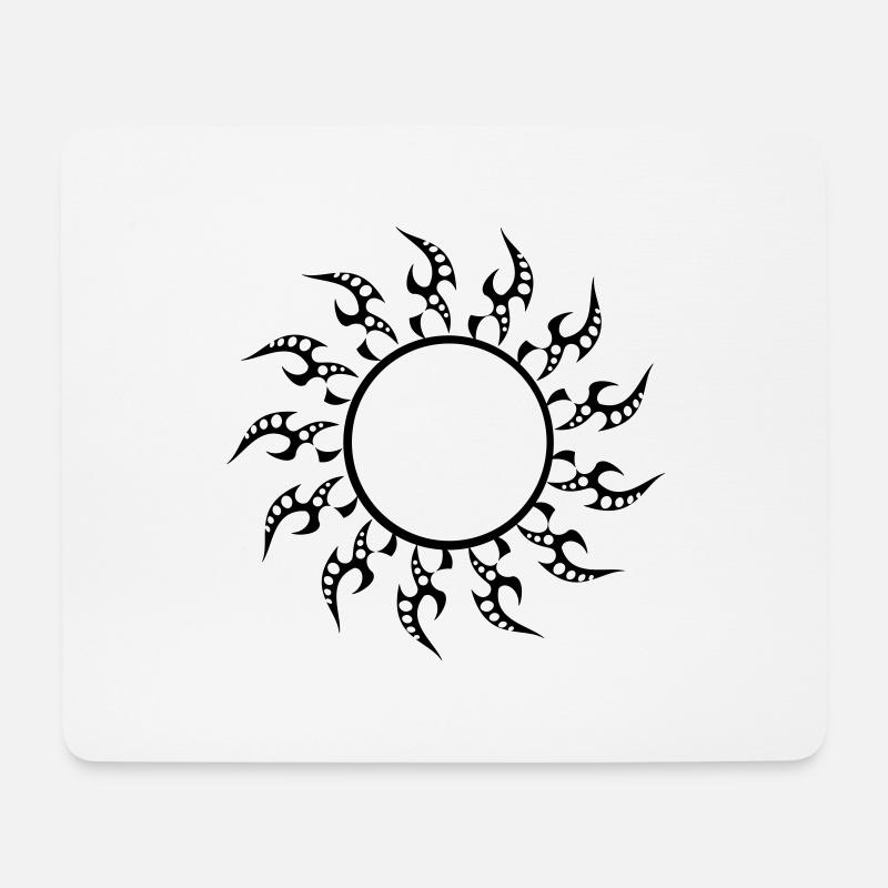 Sonne mit Farbänderungsmöglichkeit - Mousepad (Querformat) - Weiß