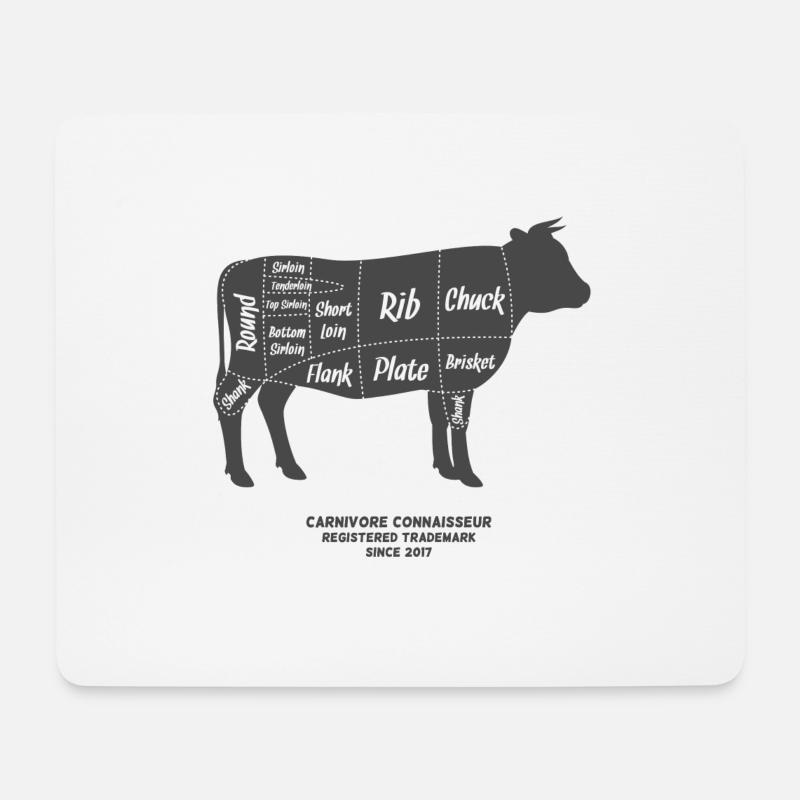Fleischteile beim Rind - Mousepad (Querformat) - Weiß