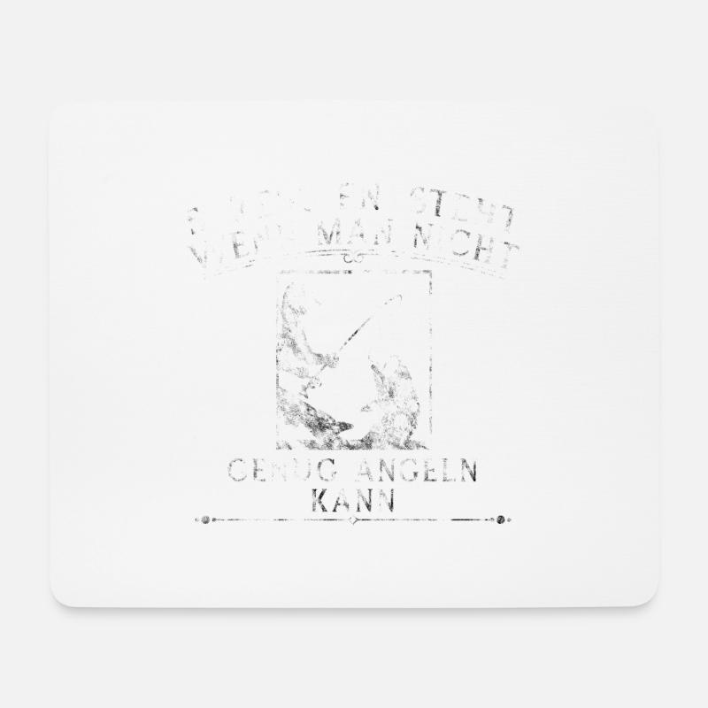 Angeln - Mousepad (Querformat) - Weiß