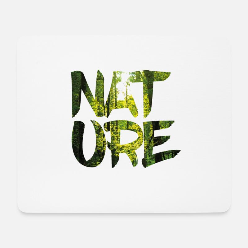Nature - Mousepad (Querformat) - Weiß