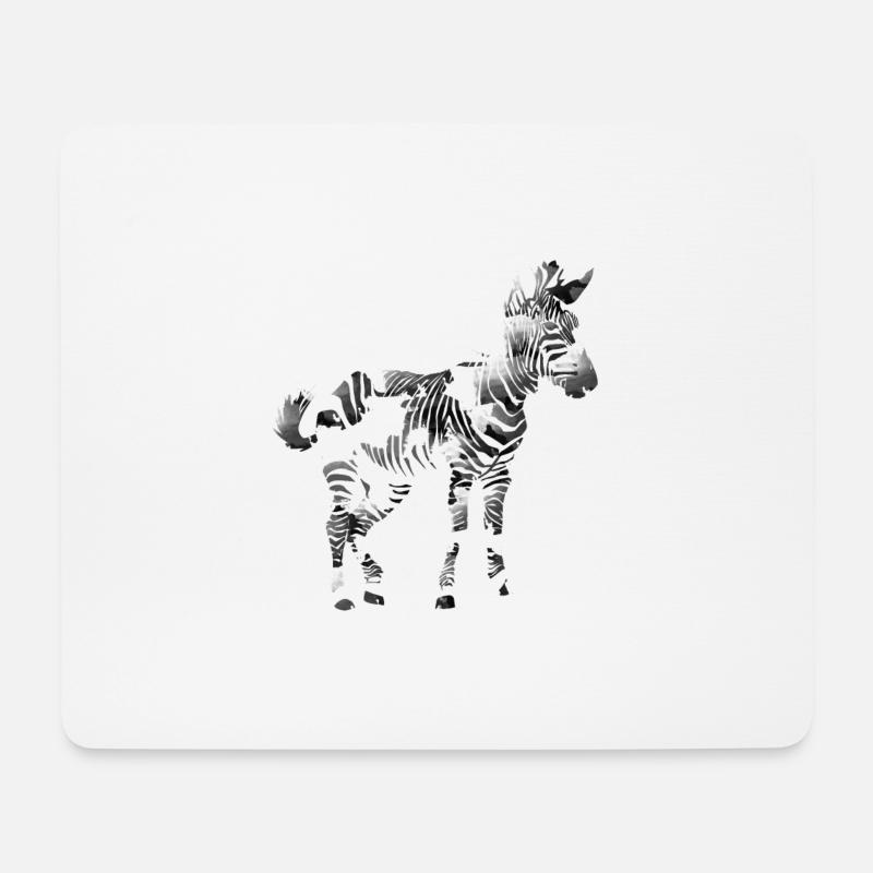 Zebra - Mouse Pad (horizontal) - white