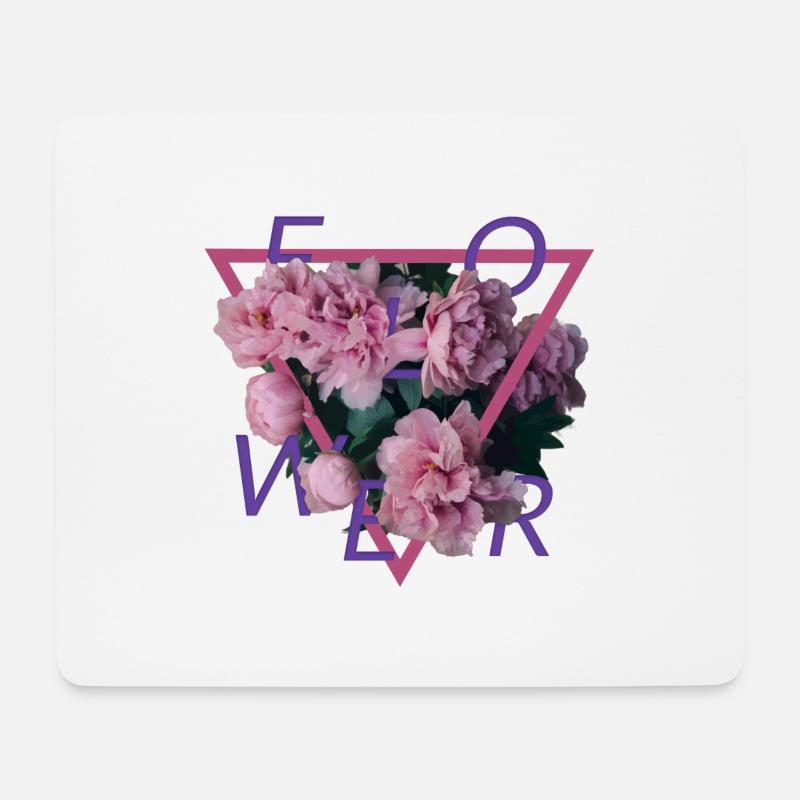 Flower Design - Mouse Pad (horizontal) - white