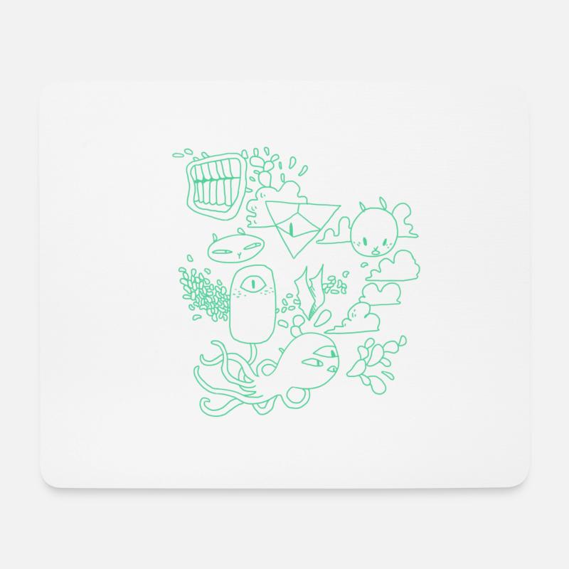 Grumpy Rabbits - Mouse Pad (horizontal) - white