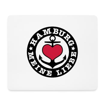 Ancre 2c Hambourg Mon coeur d'amour - Tapis de souris (format paysage) - blanc - Devant
