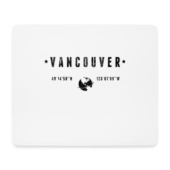 Vancouver Coordonnées Géographiques Stylisées - Tapis de souris (format paysage) - blanc - Devant