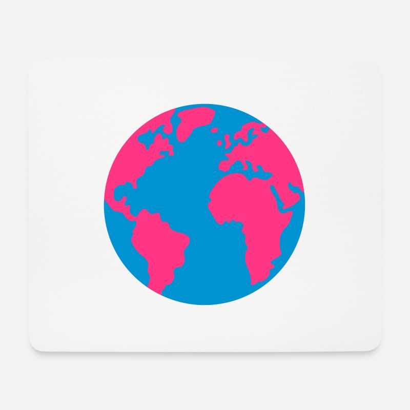 Planet Erde - Mousepad (Querformat) - Weiß