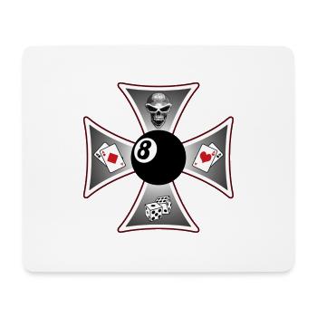 biker cross - Tapis de souris (format paysage) - blanc - Devant