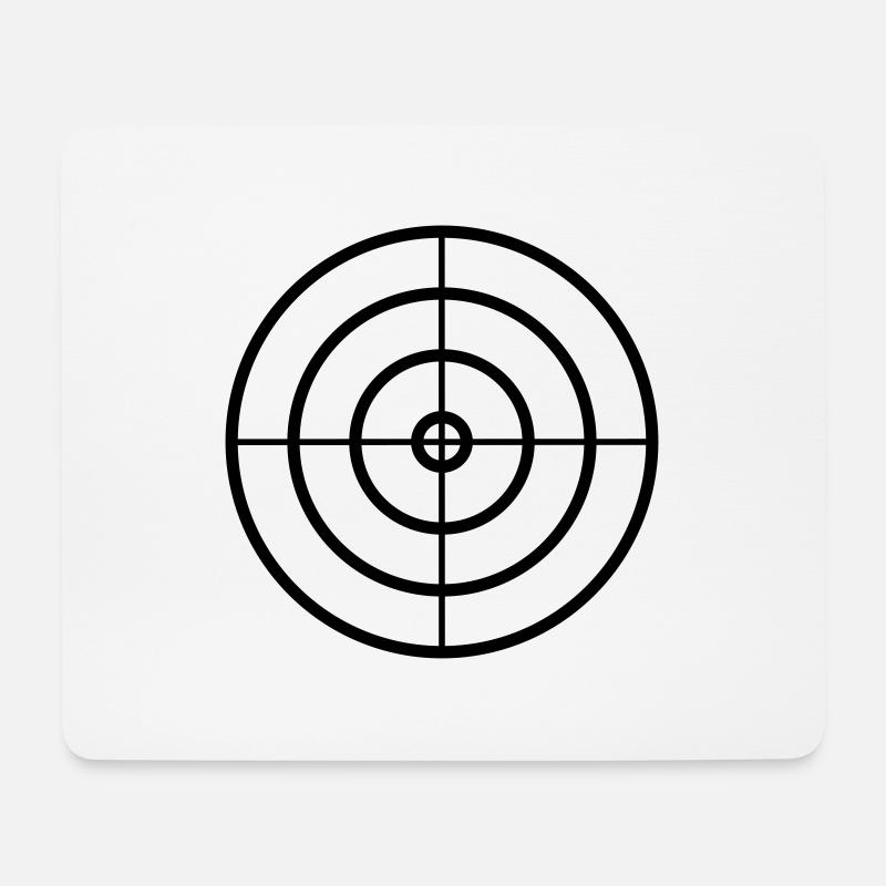 TARGET PAINTBALL ZIELSCHEIBE - Mousepad (Querformat) - Weiß