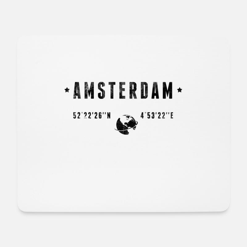Amsterdam - Mousepad (Querformat) - Weiß