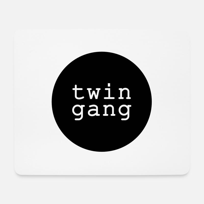 Shirt/Body: Twin Gang - Mousepad (Querformat) - Weiß