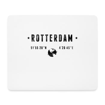 Rotterdam Coordonnées Géographiques Stylisées - Tapis de souris (format paysage) - blanc - Devant