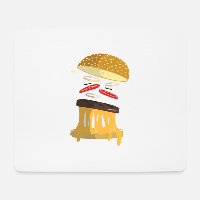 Burger - Mousepad (Querformat) - Weiß
