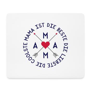Mama ist die Beste - Mousepad (Querformat) - Weiß - Vorne