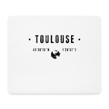 Toulouse Coordonnées Géographiques Stylisées - Tapis de souris (format paysage) - blanc - Devant