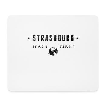 Strasbourg Coordonnées Géographiques Stylisées - Tapis de souris (format paysage) - blanc - Devant