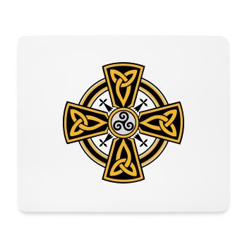 Croix Bretonne - Tapis de souris (format paysage) - blanc - Devant