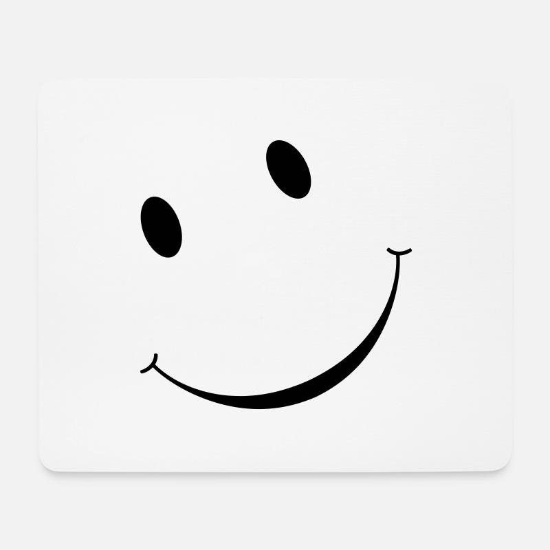 Smiley - Mousepad (Querformat) - Weiß