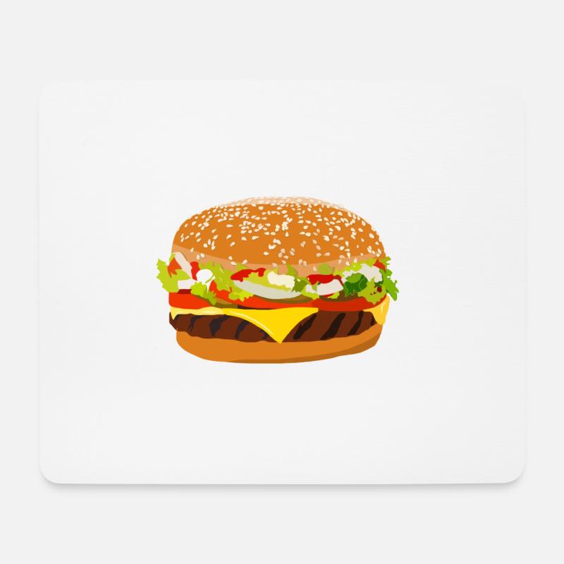 Hamburger - Mousepad (Querformat) - Weiß