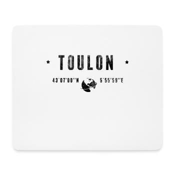 Toulon Coordonnées Géographiques Stylisées - Tapis de souris (format paysage) - blanc - Devant
