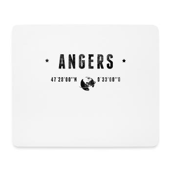 Angers Coordonnées Géographiques Stylisées - Tapis de souris (format paysage) - blanc - Devant