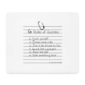 6 Rules of Success - Arnold Schwarzenegger - Tapis de souris (format paysage) - blanc - Devant
