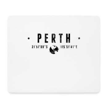 Perth Coordonnées Géographiques Stylisées - Tapis de souris (format paysage) - blanc - Devant