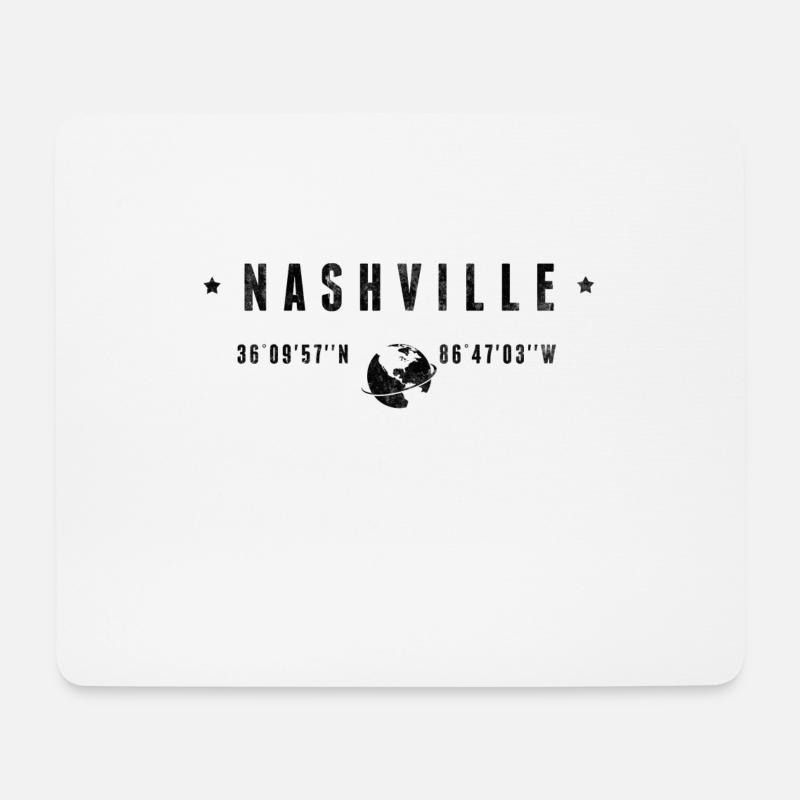 Nashville - Mousepad (Querformat) - Weiß