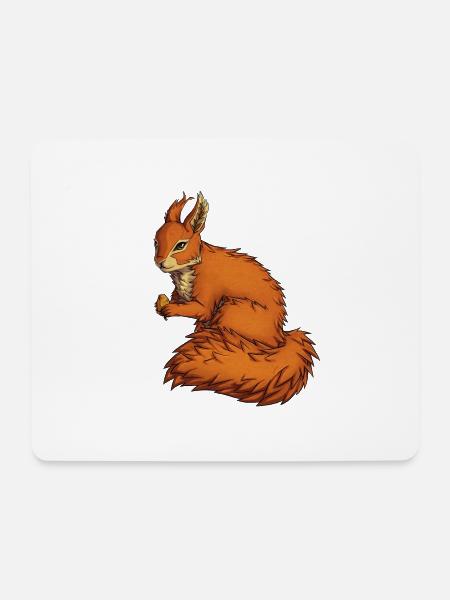 Eichhörnchen - Mousepad (Querformat) - Weiß