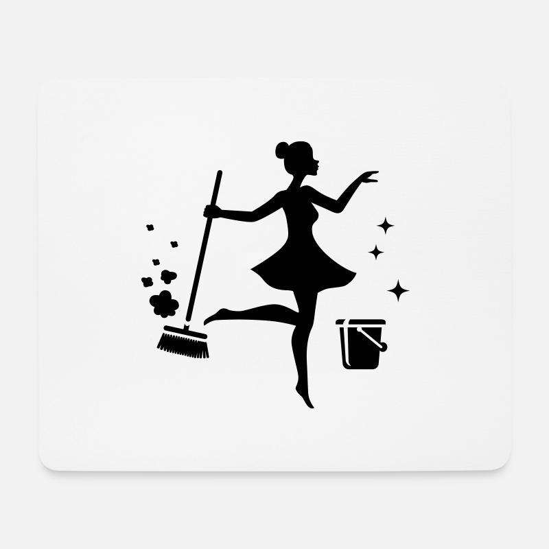 Putzfee - Mouse Pad (horizontal) - white