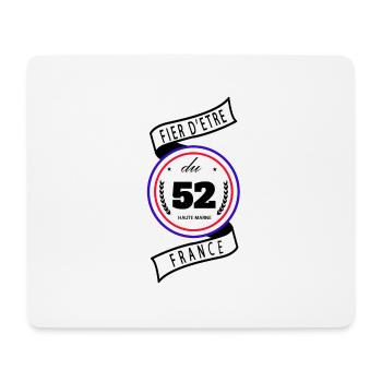 Fier D'être Du 52 Haute-Marne France - Tapis de souris (format paysage) - blanc - Devant