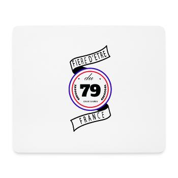 Fière D'être Du 79 Deux-Sèvres France - Tapis de souris (format paysage) - blanc - Devant