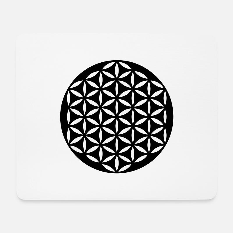 FLOWER OF LIFE - punched - Mousepad (Querformat) - Weiß